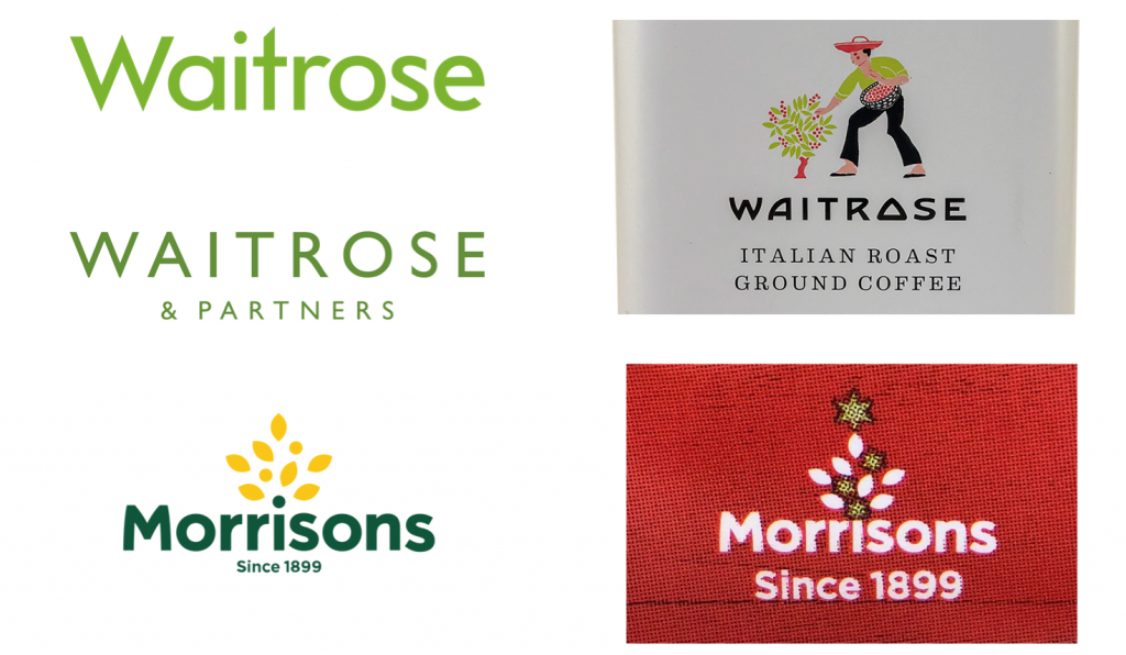 Logos Waitrose and Morrisons