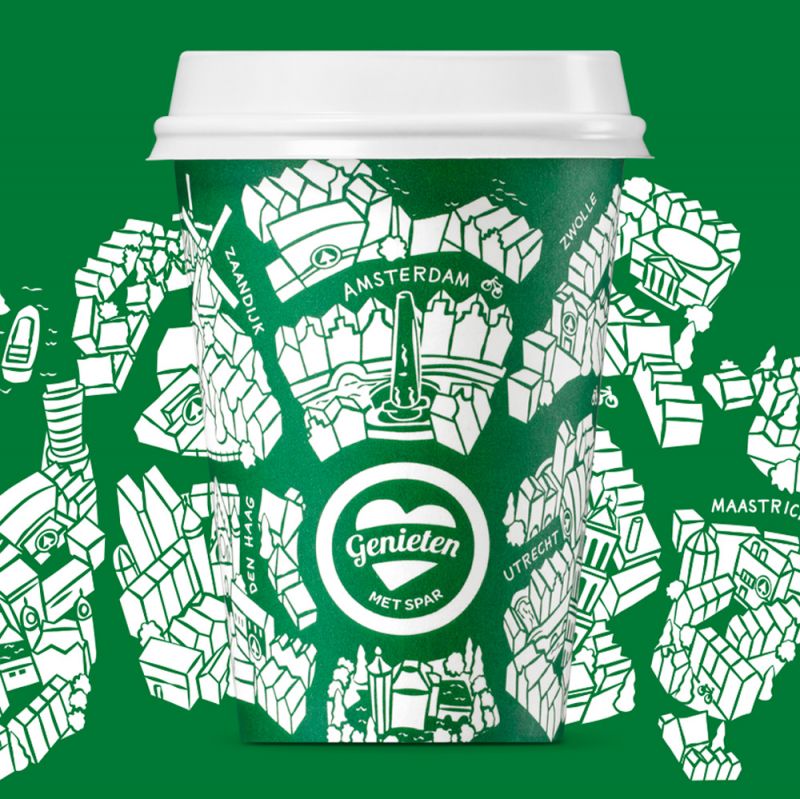 Spar coffee cup